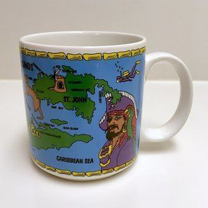 EUC Vintage US Virgin Islands Map Mug